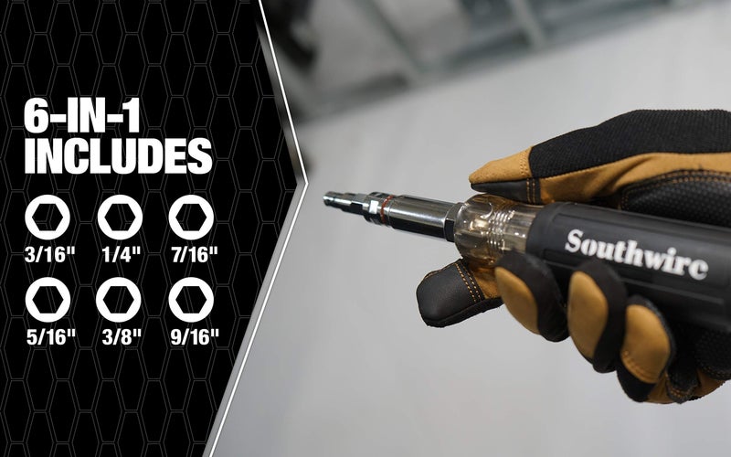 Southwire 65028701 Southwire ND6N1HD 6-in-1 Heavy Duty Nut Driver - Image 3